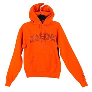 Champion Clemson Tigers Hoodie Small Orange‎ NCAA College Sports Fan Gear